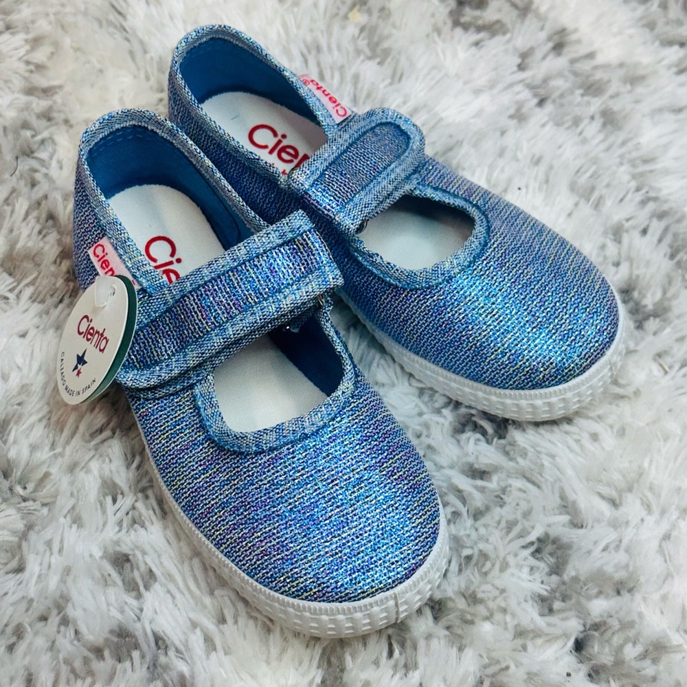 Cienta Sparkling Blue Kids Sneakers